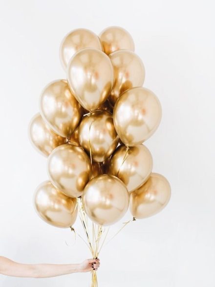 Μπουκέτο Μπαλονιών σε Chrome Χρυσό – Ιδανικό για Κομψά Πάρτι & Ειδικές Περιστάσεις