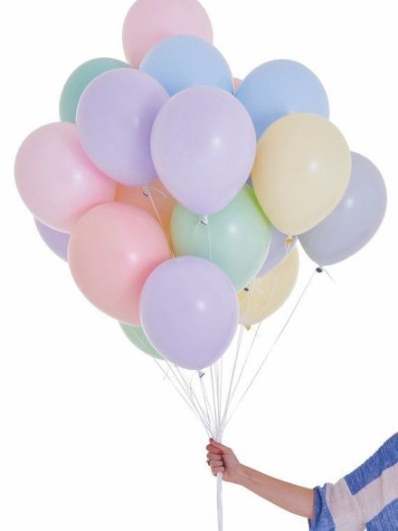 Σετ Μπαλονιών σε Απαλά Macaron Χρώματα – Ιδανικό για Γενέθλια & Βάπτιση