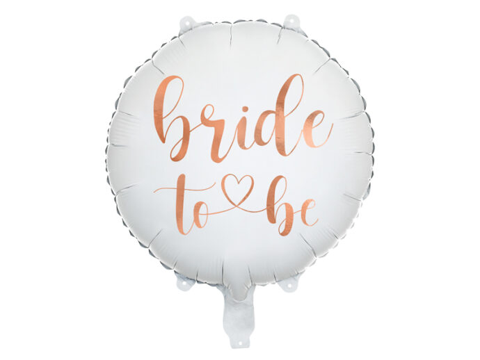 Foil balloon Bride to be 45cm, white