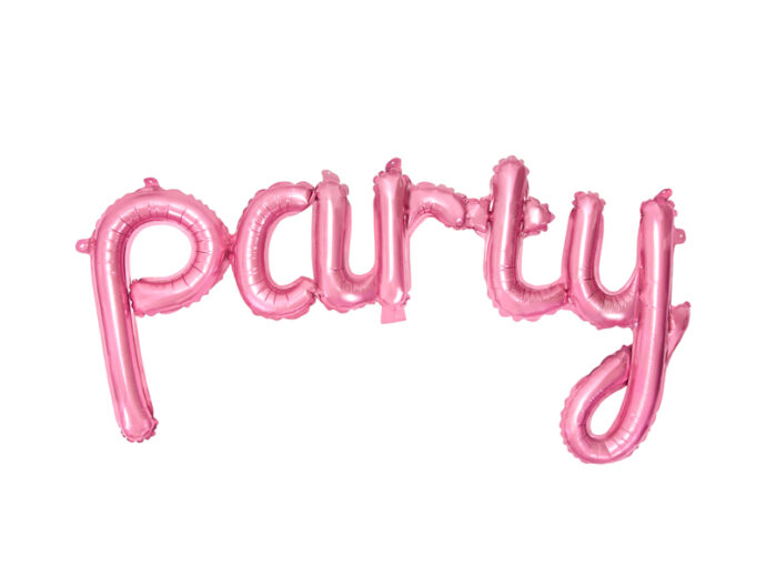 Foil Balloon Party, 80x40cm, pink