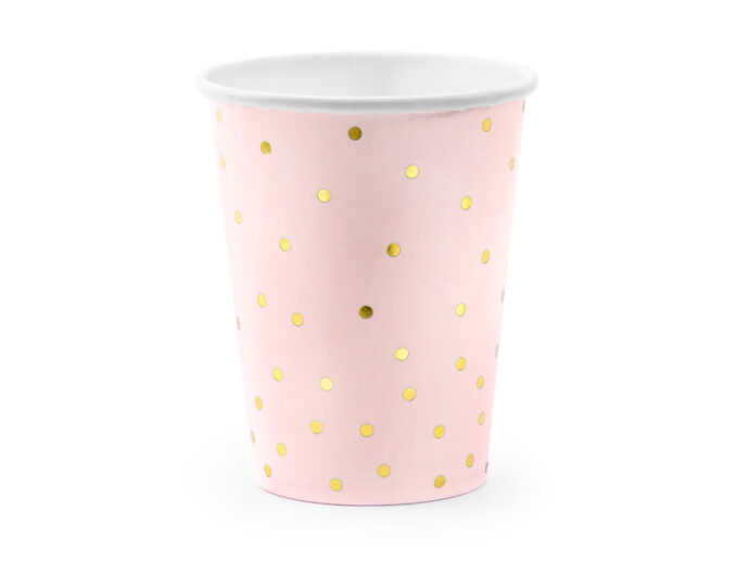 Cups Polka Dots, light pink, 260 ml