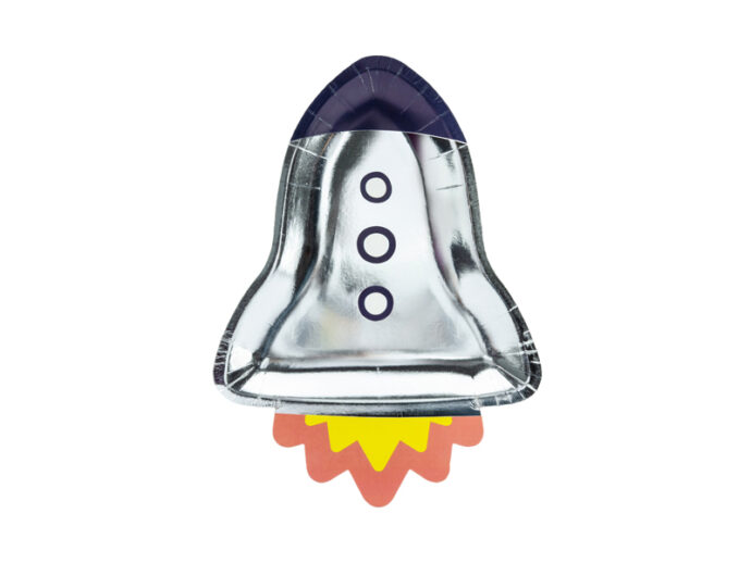 Paper plates Space Party - Rocket, 21.5x29.5cm.