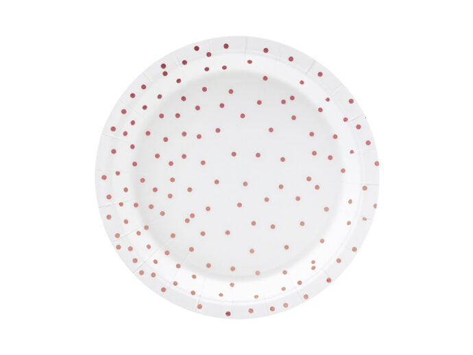 Plates Polka Dots, white, 18cm