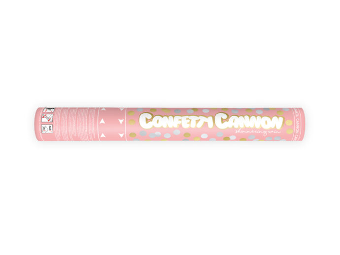Confetti cannon with circles, 40cm