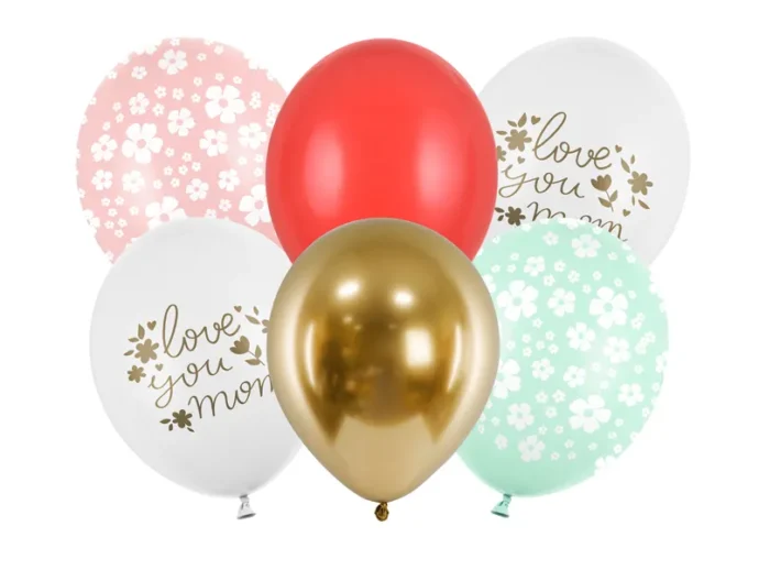 Balloons 30 cm, Love you mom, mix