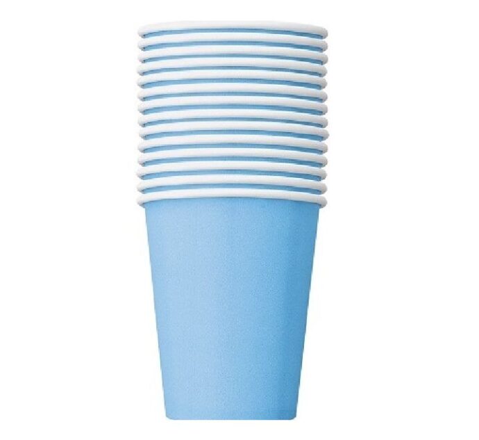 Light Blue Paper Cups (14pcs)