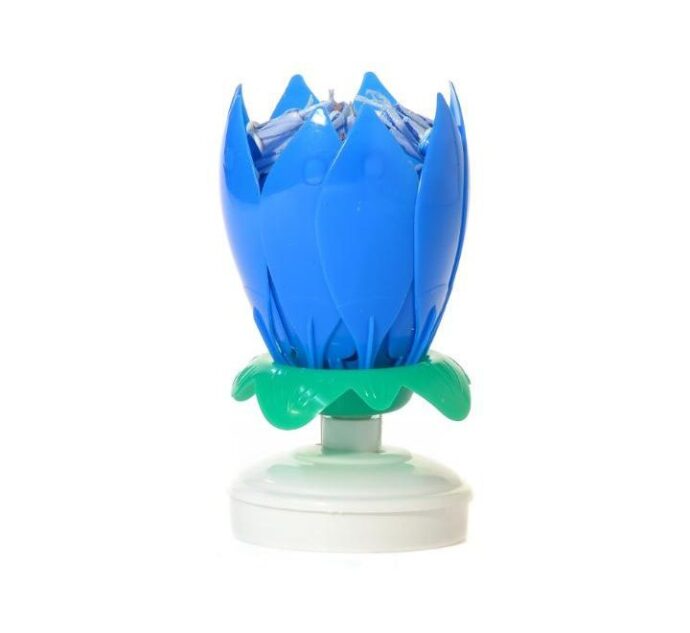 BLUE LOTUS MUSICAL CANDLE