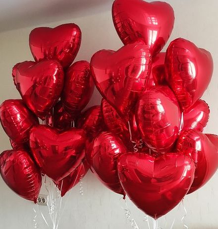 Όμορφο Σετ Μπαλονιών για Αγίου Βαλεντίνου – 20 Φόιλ Καρδιές σε 2 Μπουκέτα