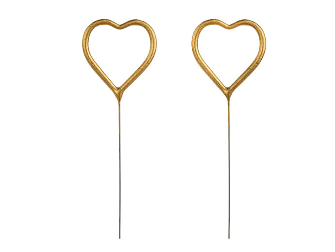 Sparklers Heart, gold, 16.5cm