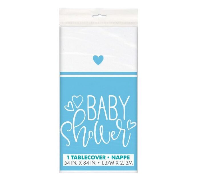 Γαλάζιο Baby Shower Πλαστικό Τραπεζομάντηλο Είδη Πάρτυ Για Μπεμπέ Αγόρι