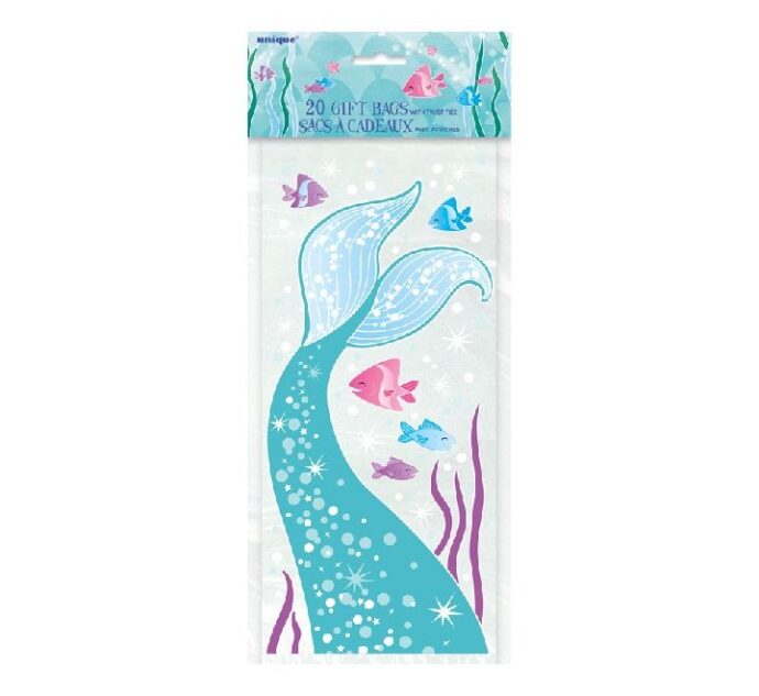 Mermaid Plastic Gift Bags (20pcs)