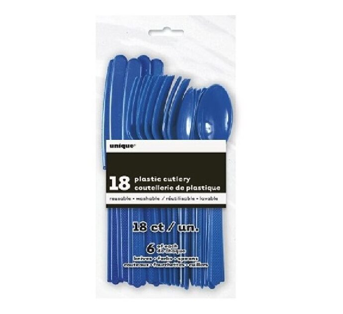 ROYAL BLUE ASSORTED PLASTIC CUTLERY