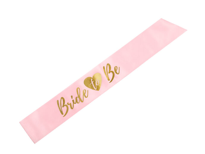 BRIDE TO BE SASH IN PINK - SATIN