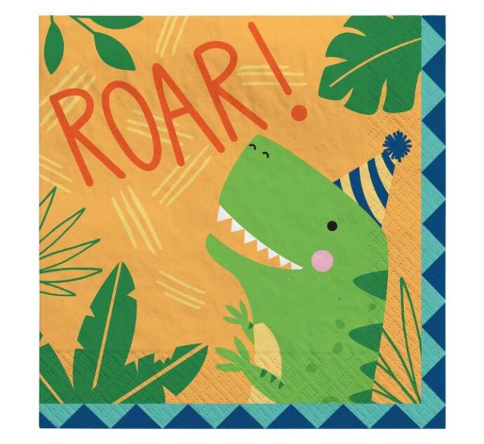 (English) (16) DINO-MITE PARTY L/NAPKINS Party Dinosaurs