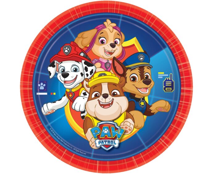 Πιάτα χαρτ. φαγητού 18 εκ Paw Patrol New /8 τεμ