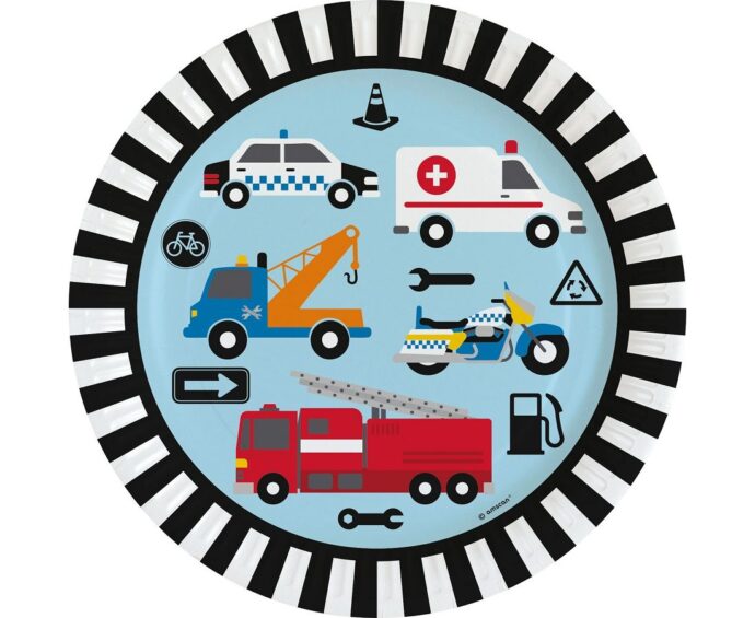 Πιάτα Χάρτινα Φαγητού On the Road / 22.8 εκ