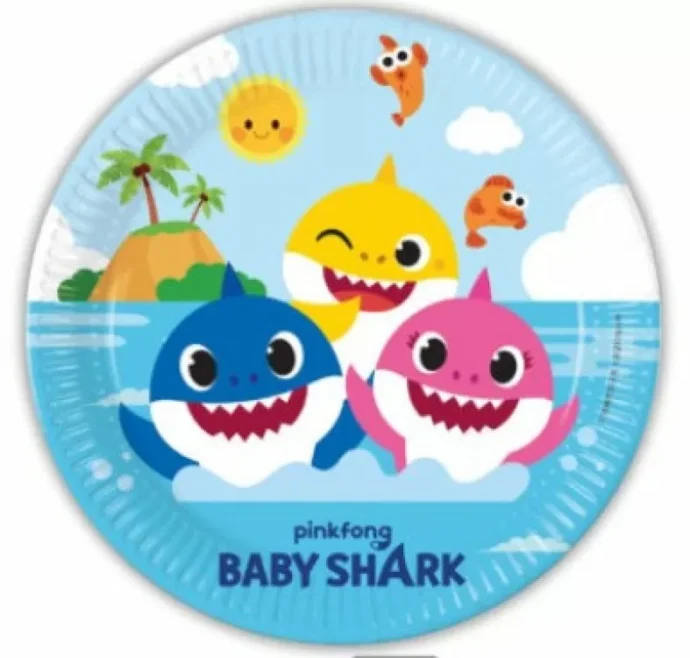 Baby Shark Πιάτα Χάρτινα (8τμχ)