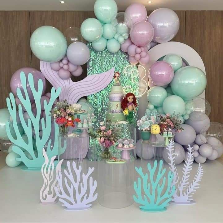 Διακόσμηση με Μπαλόνια για Candy Bar – Στυλ Γοργόνα